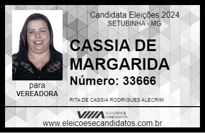 Candidato CÁSSIA DE MARGARIDA 2024 - SETUBINHA - Eleições