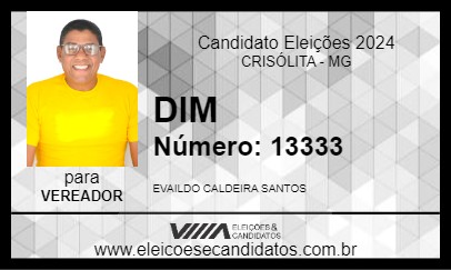 Candidato DIM 2024 - CRISÓLITA - Eleições