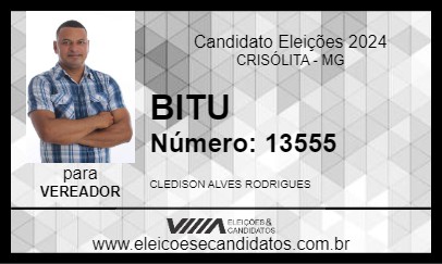 Candidato BITU 2024 - CRISÓLITA - Eleições