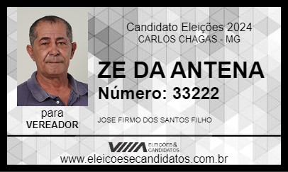 Candidato ZE DA ANTENA 2024 - CARLOS CHAGAS - Eleições