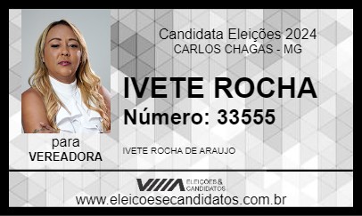 Candidato IVETE ROCHA 2024 - CARLOS CHAGAS - Eleições