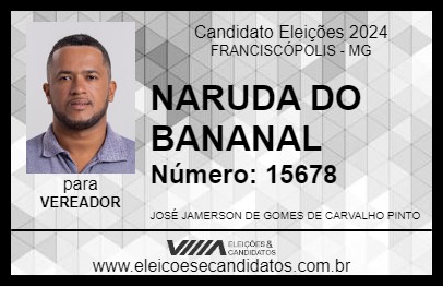 Candidato NARUDA DO BANANAL 2024 - FRANCISCÓPOLIS - Eleições