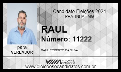 Candidato RAUL 2024 - PRATINHA - Eleições