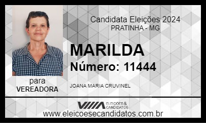 Candidato MARILDA 2024 - PRATINHA - Eleições