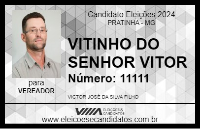 Candidato VITINHO DO SENHOR VITOR 2024 - PRATINHA - Eleições