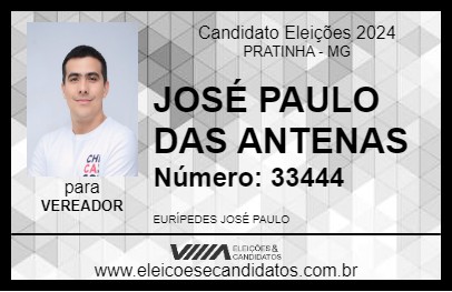 Candidato JOSÉ PAULO DAS ANTENAS 2024 - PRATINHA - Eleições