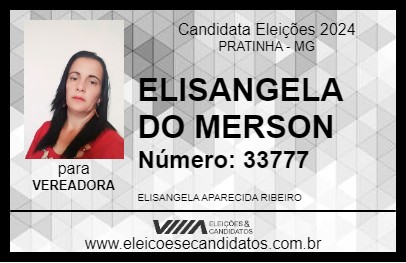 Candidato ELISANGELA DO MERSON 2024 - PRATINHA - Eleições