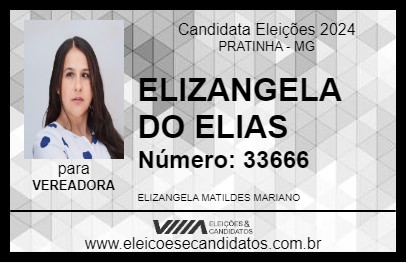 Candidato ELIZANGELA DO ELIAS 2024 - PRATINHA - Eleições