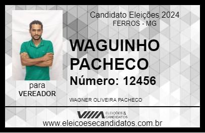 Candidato WAGUINHO PACHECO 2024 - FERROS - Eleições