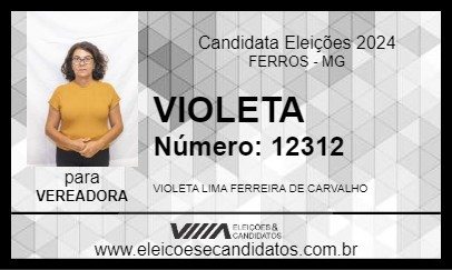 Candidato VIOLETA 2024 - FERROS - Eleições