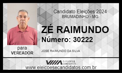 Candidato ZÉ RAIMUNDO 2024 - BRUMADINHO - Eleições