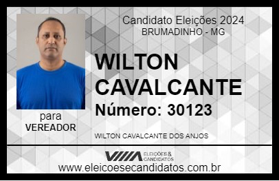 Candidato WILTON CAVALCANTE 2024 - BRUMADINHO - Eleições