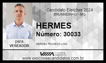 Candidato HERMES 2024 - BRUMADINHO - Eleições