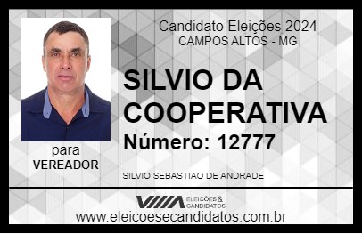 Candidato SILVIO DA COOPERATIVA 2024 - CAMPOS ALTOS - Eleições