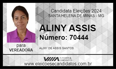 Candidato ALINY ASSIS 2024 - SANTA HELENA DE MINAS - Eleições