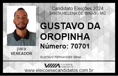 Candidato GUSTAVO DA OROPINHA 2024 - SANTA HELENA DE MINAS - Eleições