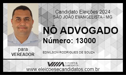 Candidato NÔ ADVOGADO 2024 - SÃO JOÃO EVANGELISTA - Eleições