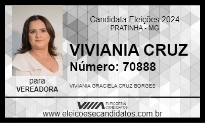 Candidato VIVIANIA CRUZ 2024 - PRATINHA - Eleições