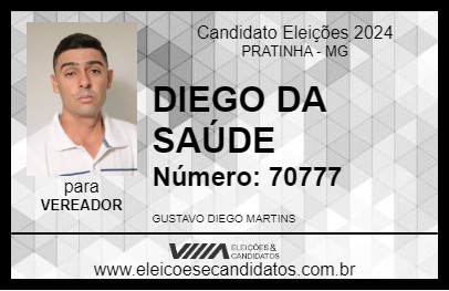 Candidato DIEGO DA SAÚDE 2024 - PRATINHA - Eleições