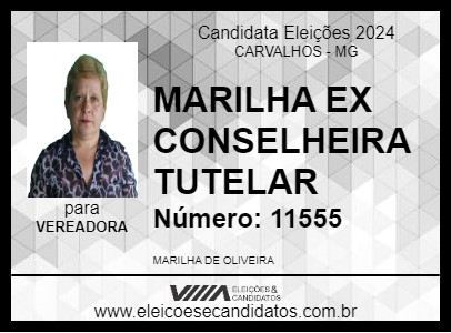 Candidato MARILHA CONSELHEIRA 2024 - CARVALHOS - Eleições