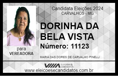 Candidato DORINHA DA BELA VISTA 2024 - CARVALHOS - Eleições