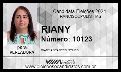 Candidato RIANY 2024 - FRANCISCÓPOLIS - Eleições