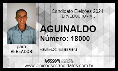 Candidato AGUINALDO 2024 - FERVEDOURO - Eleições