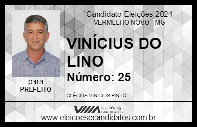 Candidato VINÍCIUS DO LINO 2024 - VERMELHO NOVO - Eleições