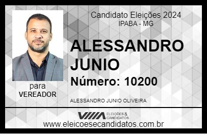 Candidato ALESSANDRO JUNIO 2024 - IPABA - Eleições