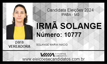 Candidato IRMÃ SOLANGE 2024 - IPABA - Eleições