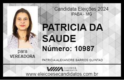 Candidato PATRICIA DA SAUDE 2024 - IPABA - Eleições