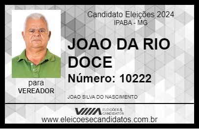 Candidato JOAO DA RIO DOCE 2024 - IPABA - Eleições