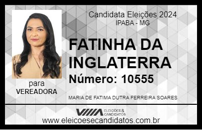 Candidato FATINHA DA INGLATERRA 2024 - IPABA - Eleições