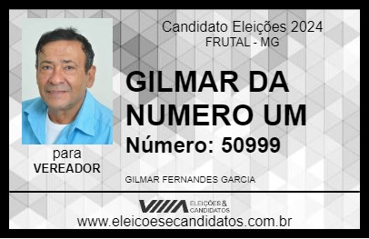 Candidato GILMAR DA NUMERO UM 2024 - FRUTAL - Eleições