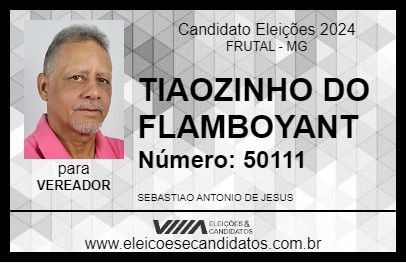 Candidato TIAOZINHO DO FLAMBOYANT 2024 - FRUTAL - Eleições