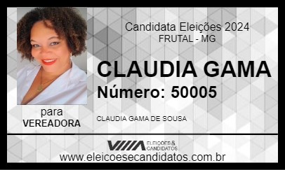 Candidato CLAUDIA GAMA 2024 - FRUTAL - Eleições