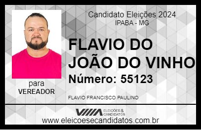 Candidato FLAVIO DO JOÃO DO VINHO 2024 - IPABA - Eleições