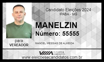 Candidato MANELZIN DO SINDICATO 2024 - IPABA - Eleições