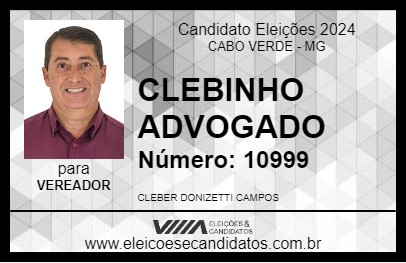 Candidato CLEBINHO ADVOGADO 2024 - CABO VERDE - Eleições