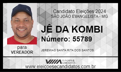 Candidato JÊ DA KOMBI 2024 - SÃO JOÃO EVANGELISTA - Eleições