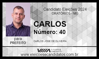 Candidato CARLOS 2024 - ORATÓRIOS - Eleições