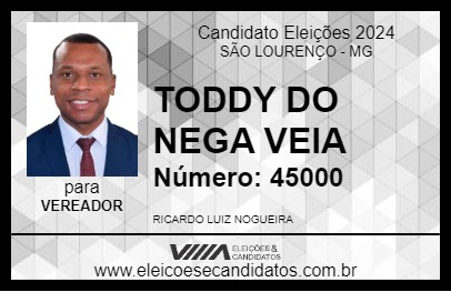 Candidato TODDY DO NEGA VEIA 2024 - SÃO LOURENÇO - Eleições