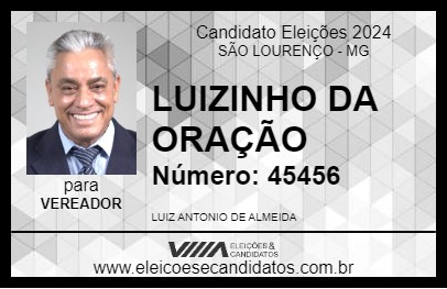 Candidato LUIZINHO DA ORAÇÃO 2024 - SÃO LOURENÇO - Eleições