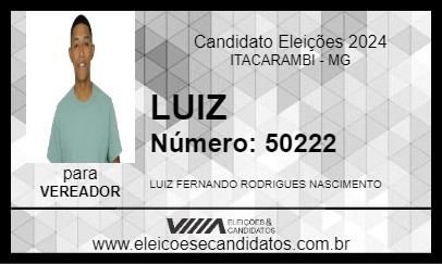 Candidato LUIZ 2024 - ITACARAMBI - Eleições