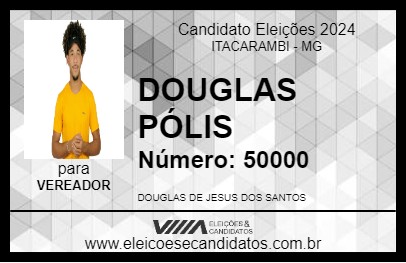 Candidato DOUGLAS PÓLIS 2024 - ITACARAMBI - Eleições