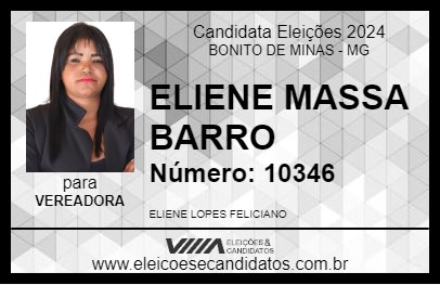 Candidato ELIENE MASSA BARRO 2024 - BONITO DE MINAS - Eleições