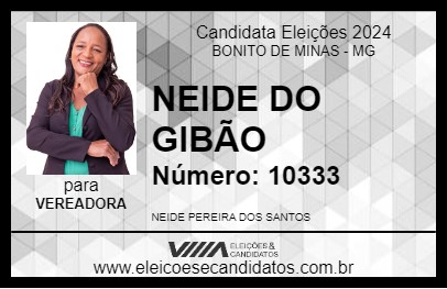 Candidato NEIDE DO GIBÃO 2024 - BONITO DE MINAS - Eleições