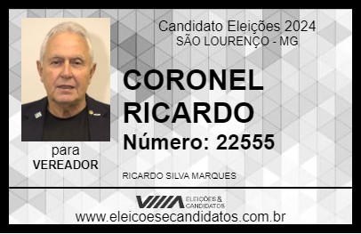 Candidato CORONEL RICARDO 2024 - SÃO LOURENÇO - Eleições