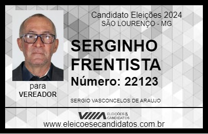 Candidato SERGINHO FRENTISTA 2024 - SÃO LOURENÇO - Eleições