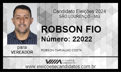 Candidato ROBSON FIO 2024 - SÃO LOURENÇO - Eleições